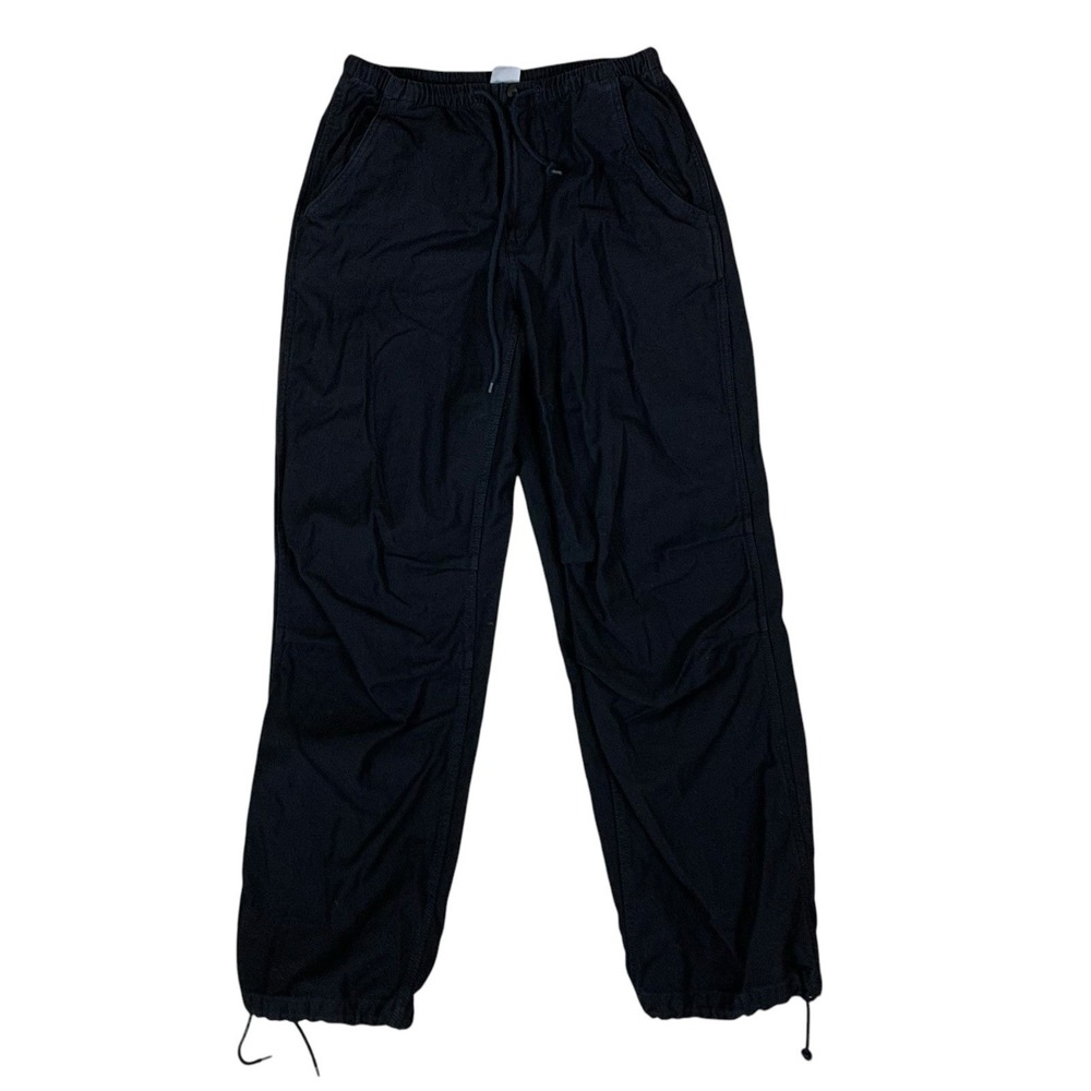 TNA Aritzia Black Cotton Jogger Pants‎ Elastic Waist Drawstring Small Men's
